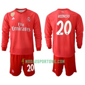 Koszulka Real Madryt Asensio 20 Dziecięcy Trzeci Stroje Piłkarskie 2018/19 Długi Rękaw